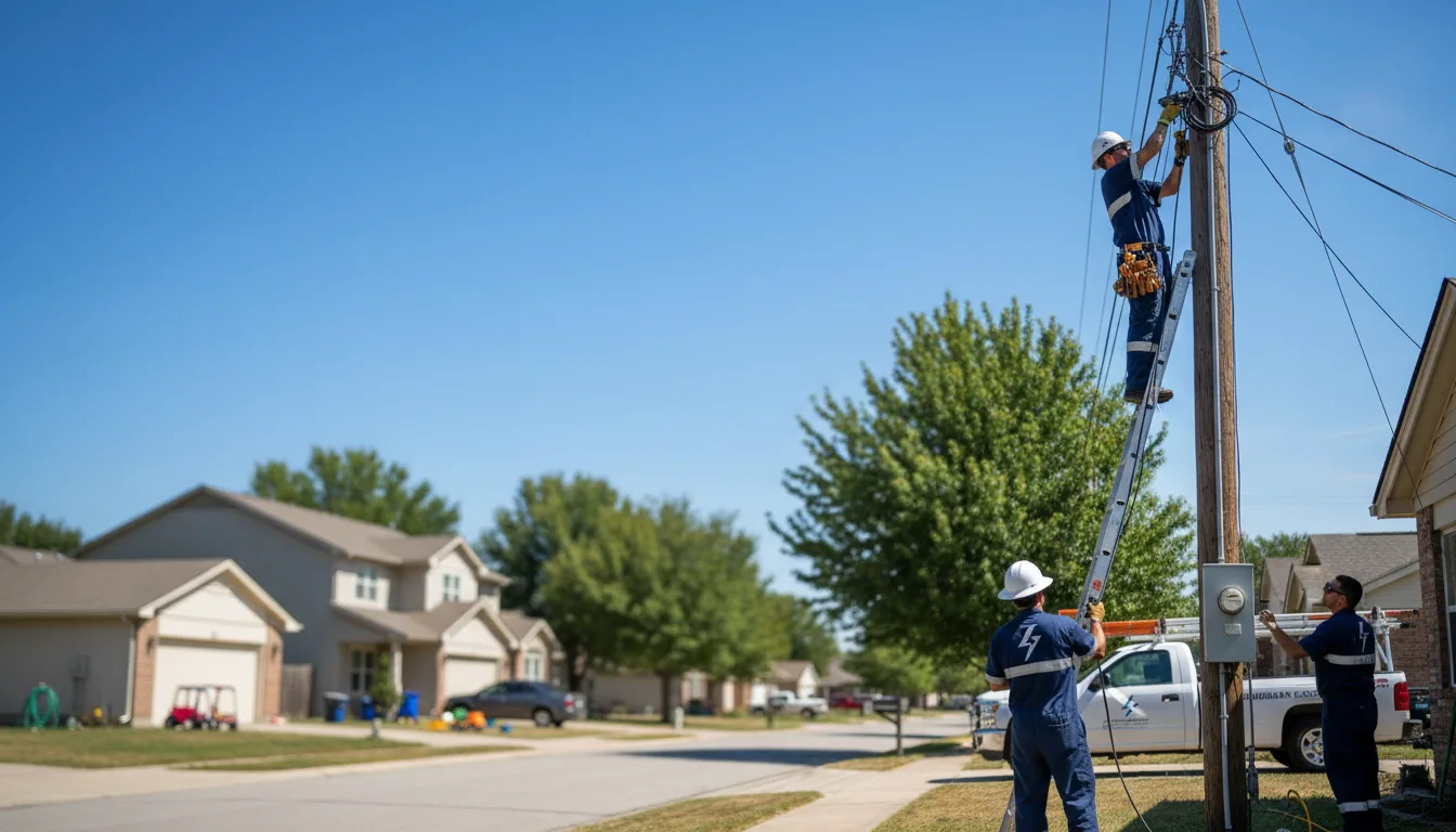 Residential electrician providing installation services in Burlington, OK